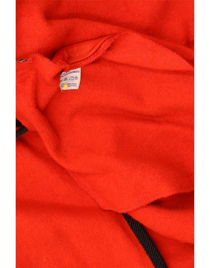 Vintage Mens Capelet Coat One Size Red Wool