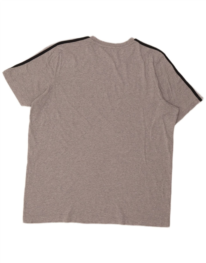Adidas Mens T-Shirt Top XL Grey Flecked Cotton