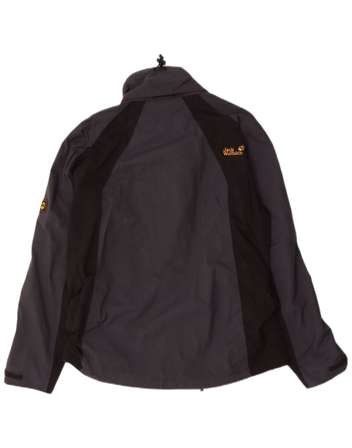Jack Wolfskin Mens Rain Jacket UK 40/42 Large Navy Blue Polyester