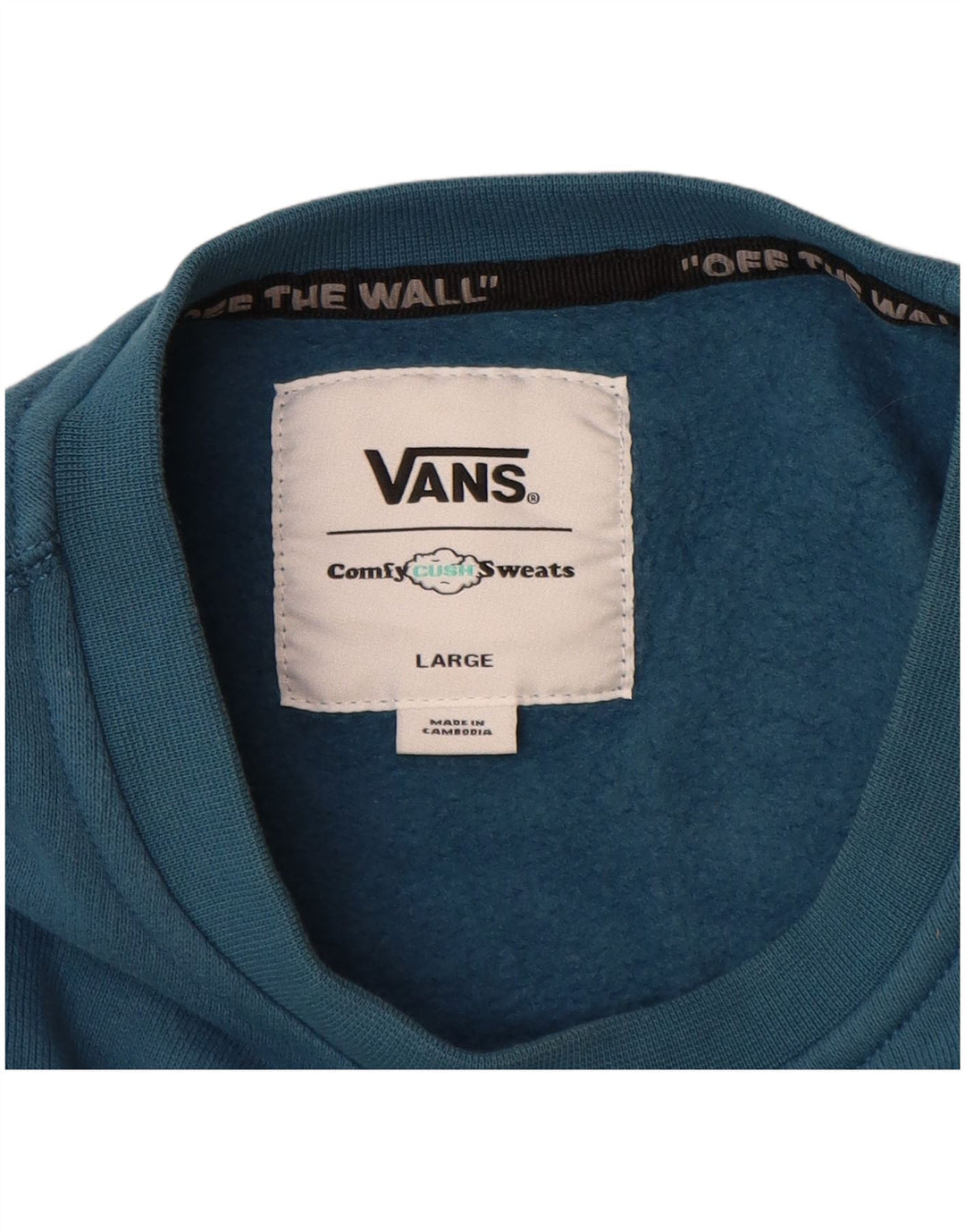 VANS Mens Sweatshirt Jumper Large Blue Cotton