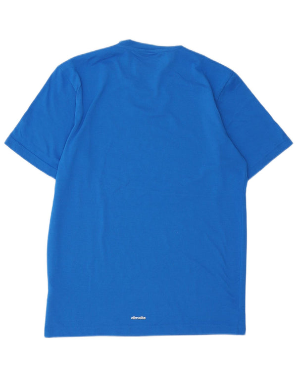 Adidas Mens Climalite T-Shirt Top Small Blue Polyester