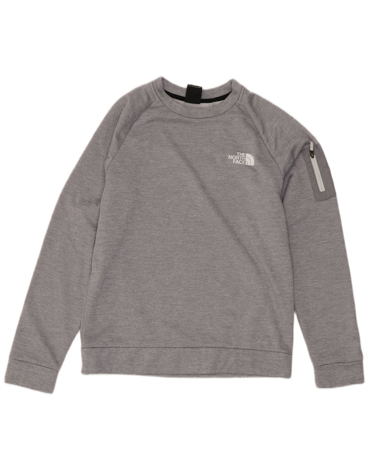 The North Face Boys Sweatshirt Jumper 14-15 Years XL Grey Polyester