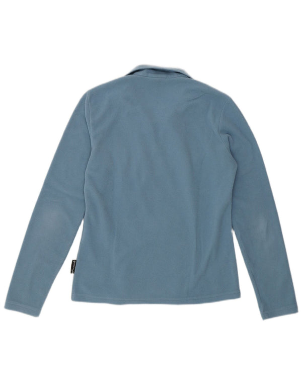 JACK WOLFSKIN Womens Zip Neck Fleece Jumper UK 10 Small  Blue Polyester