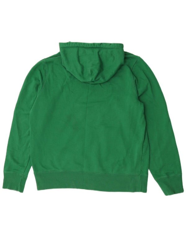 Nike Mens Hoodie Jumper Large Green Cotton