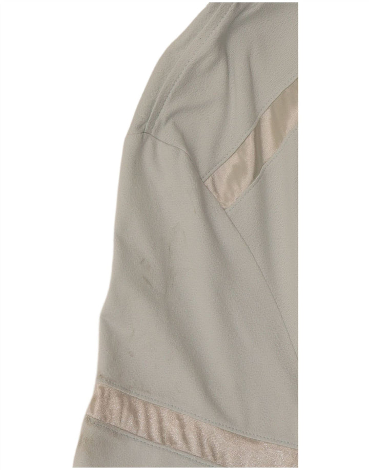 SERGIO TACCHINI Womens Polo Shirt UK 14 Large Blue Polyamide