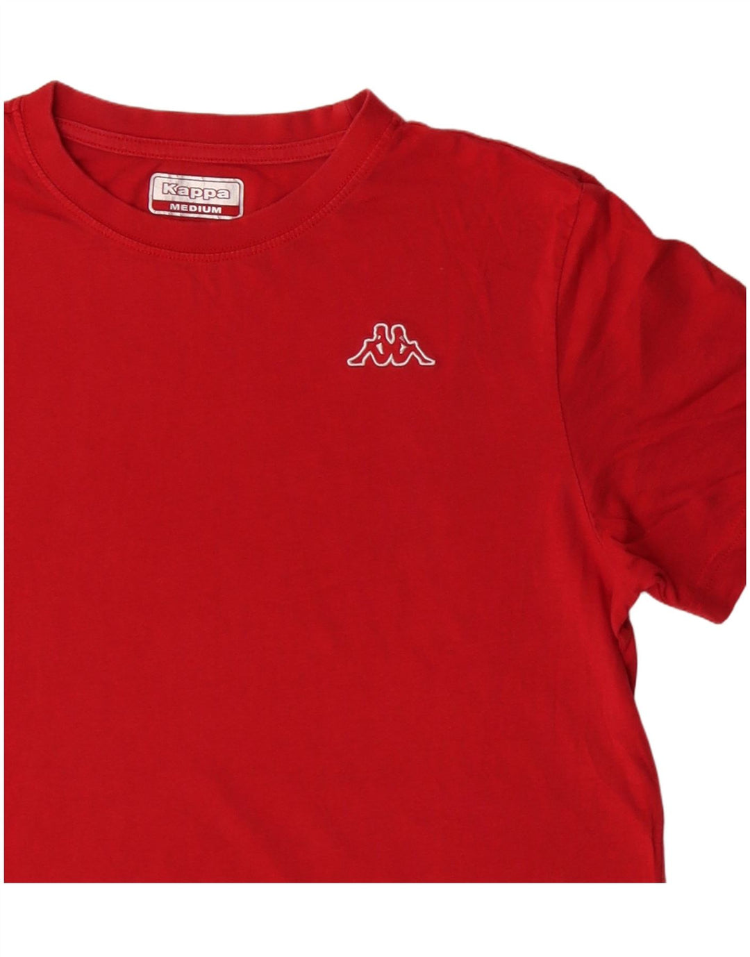 KAPPA Womens T-Shirt Top UK 14 Medium Red Cotton