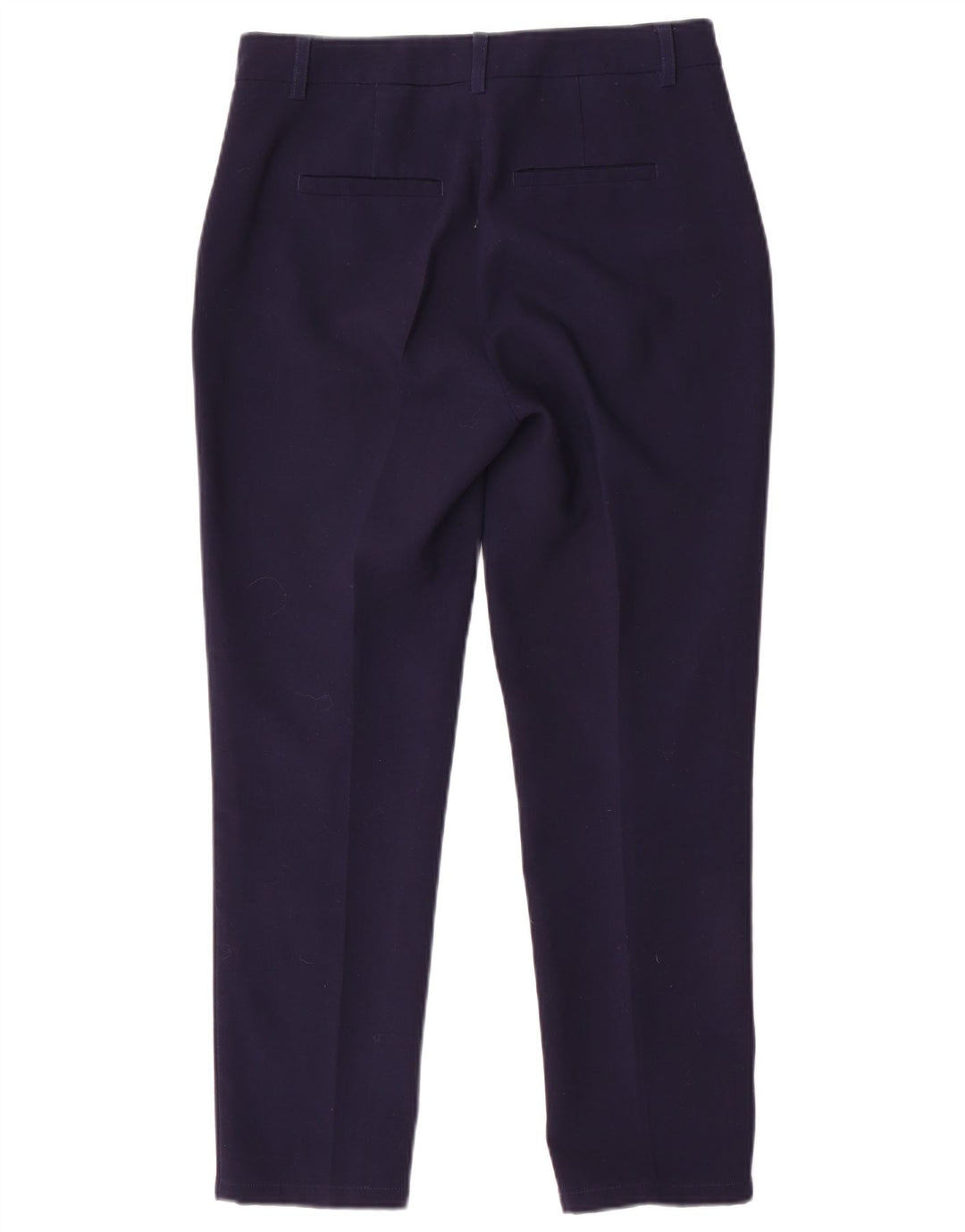 BENETTON Womens Slim Suit Trousers UK 10 Small W30 L26 Navy Blue Polyester