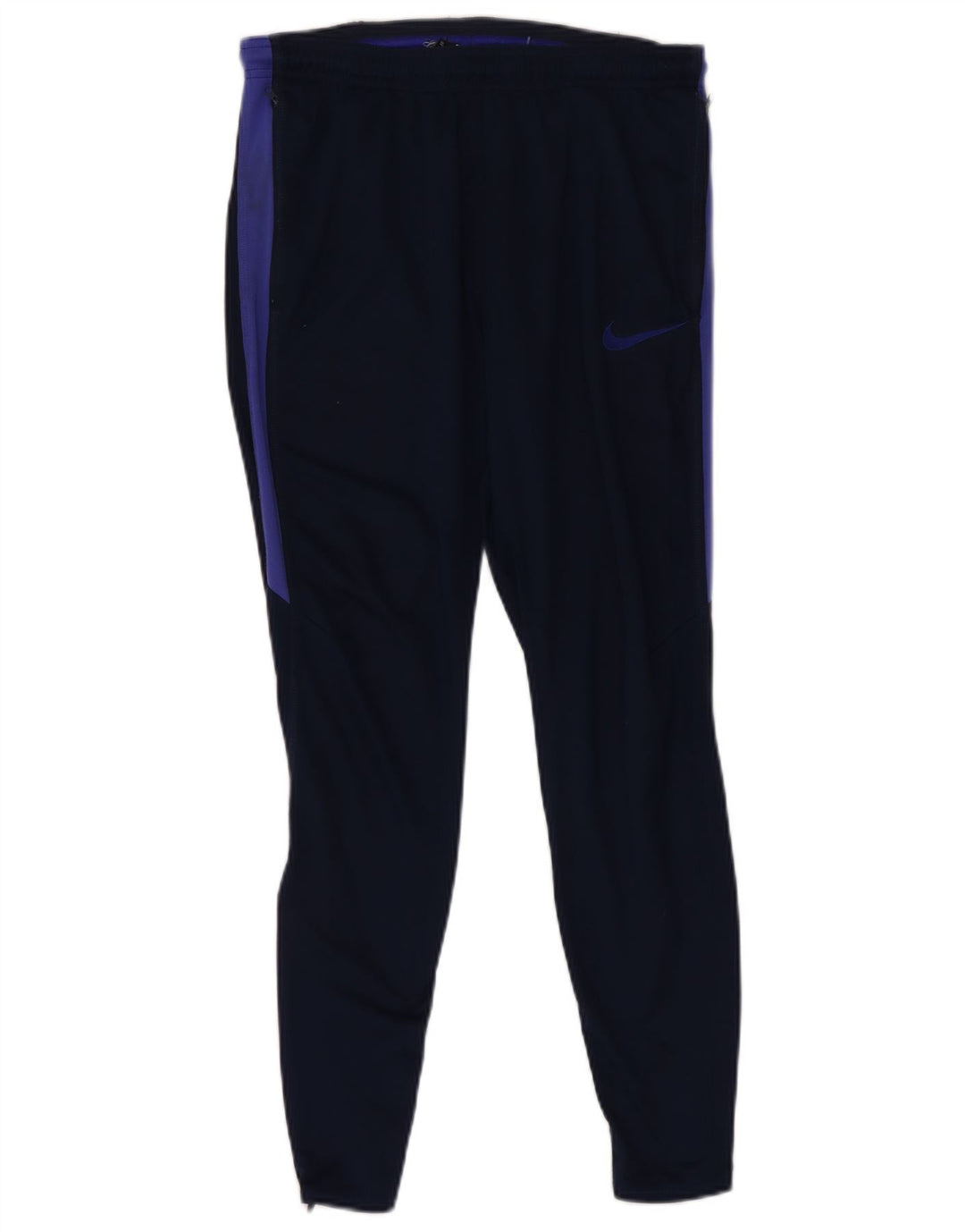 Nike Mens Dri Fit Tracksuit Trousers Medium Navy Blue Colourblock Polyester