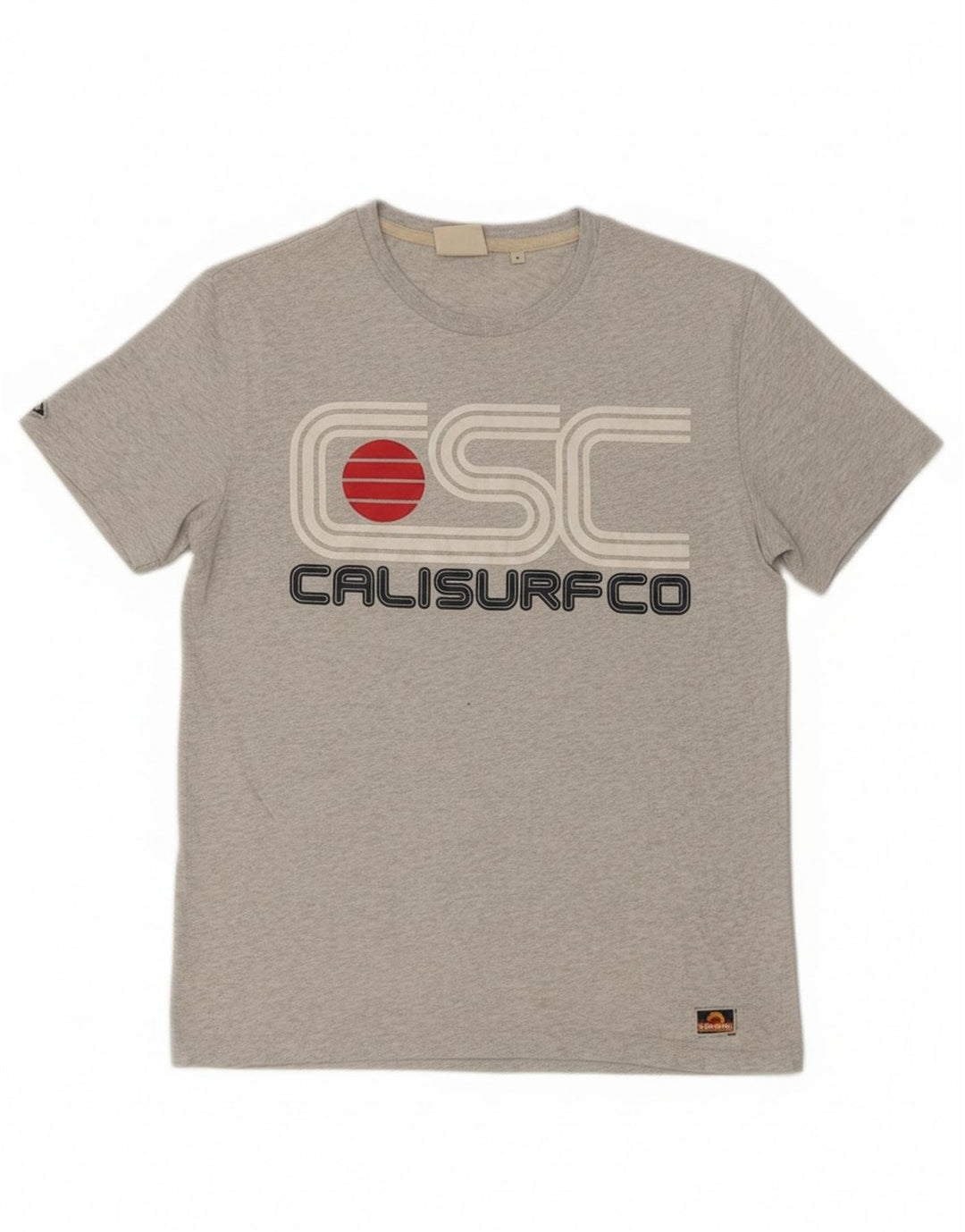 Superdry Mens Graphic T-Shirt Top Large Grey Cotton