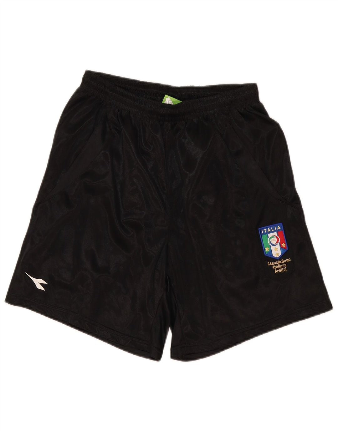 Diadora Mens Italia Sport Shorts Medium Black Polyester