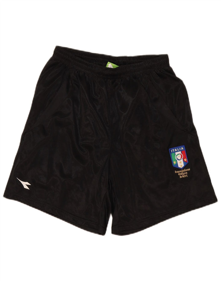 Diadora Mens Italia Sport Shorts Medium Black Polyester