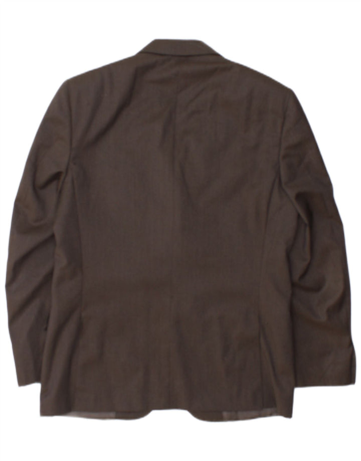 Canali Mens 3 Button Blazer Jacket IT 46 Small Brown Wool