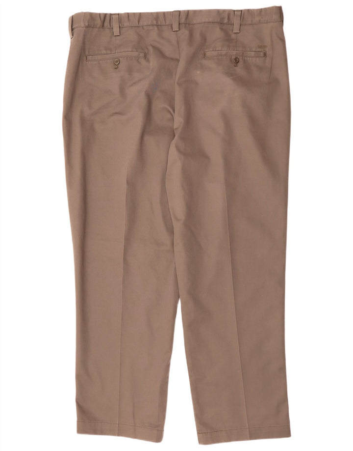 IZOD Mens Pegged Chino Trousers W46 L32 Beige Cotton