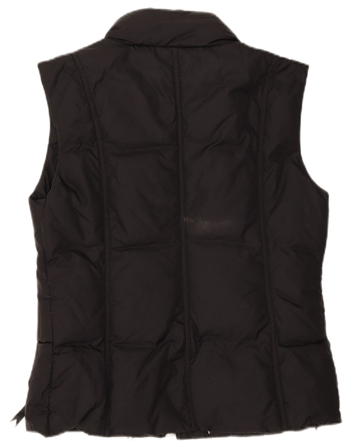 BENETTON Womens Padded Gilet UK 14 Medium Black Polyamide
