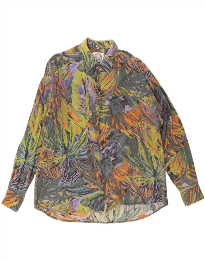 VINTAGE Mens Abstract Pattern Shirt Size 43/44 XL Multicoloured