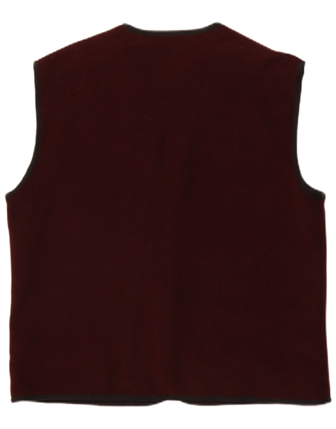 Globe Trotter Mens Gilet UK 40 Large Burgundy Acrylic