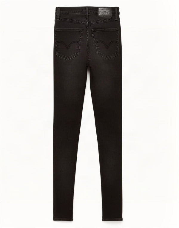 Levi's Womens Mile High Super Skinny Jeans W25 L29 Grey Cotton