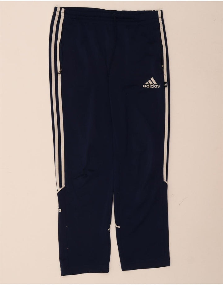 ADIDAS Boys Tracksuit Trousers 11-12 Years Navy Blue Polyester Vintage Adidas and Second-Hand Adidas from Messina Hembry 