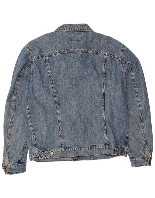 Carrera Mens Denim Jacket UK 44 2XL Blue Cotton