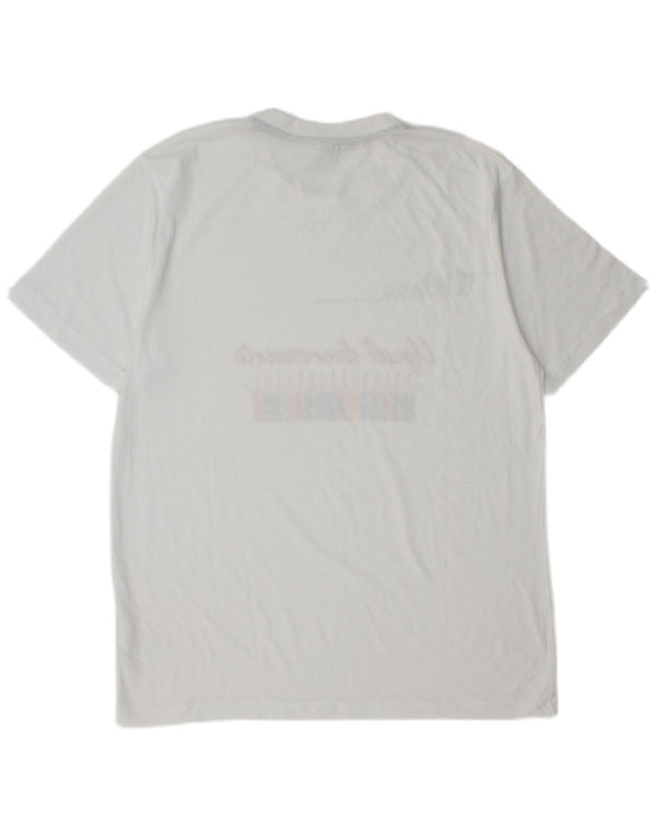 Wilson Mens Graphic T-Shirt Top Large White Polyester