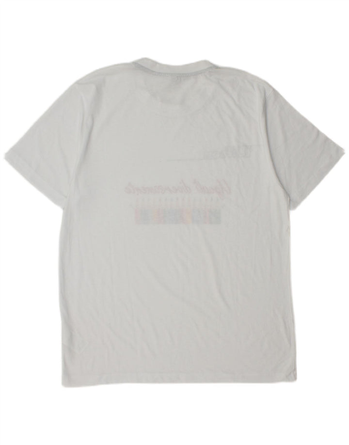 Wilson Mens Graphic T-Shirt Top Large White Polyester