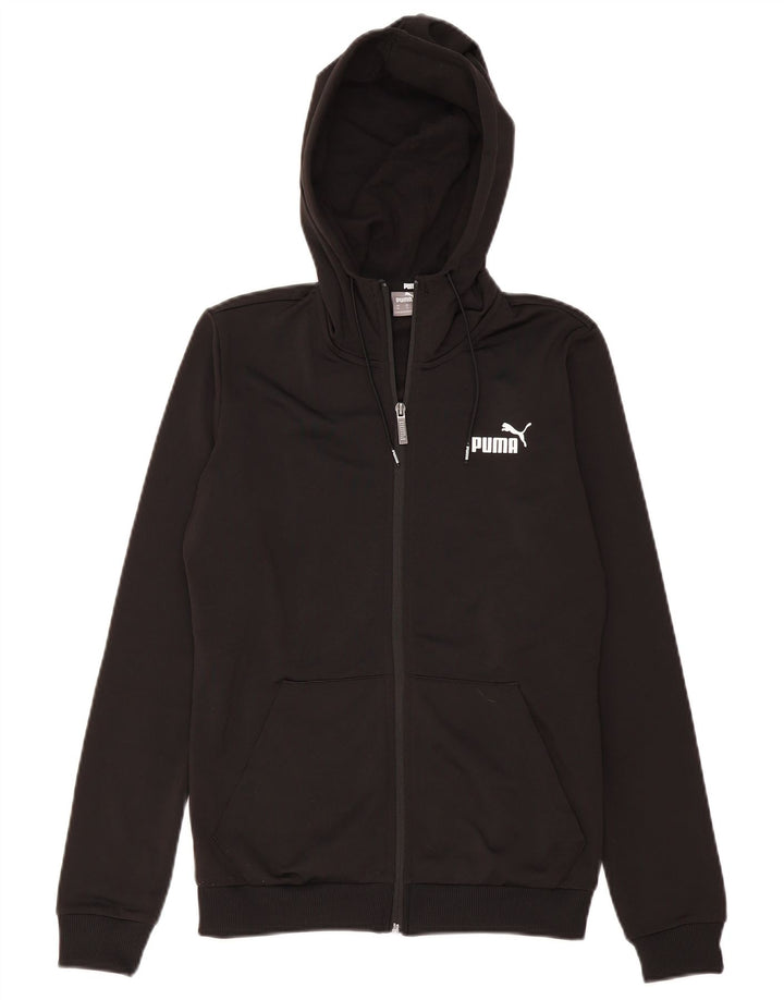 PUMA Mens Zip Hoodie Sweater XS Black Polyester