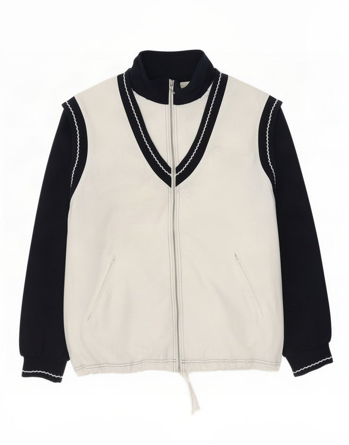 Sergio Tacchini Mens Tracksuit Top Jacket Large White Colourblock Polyester