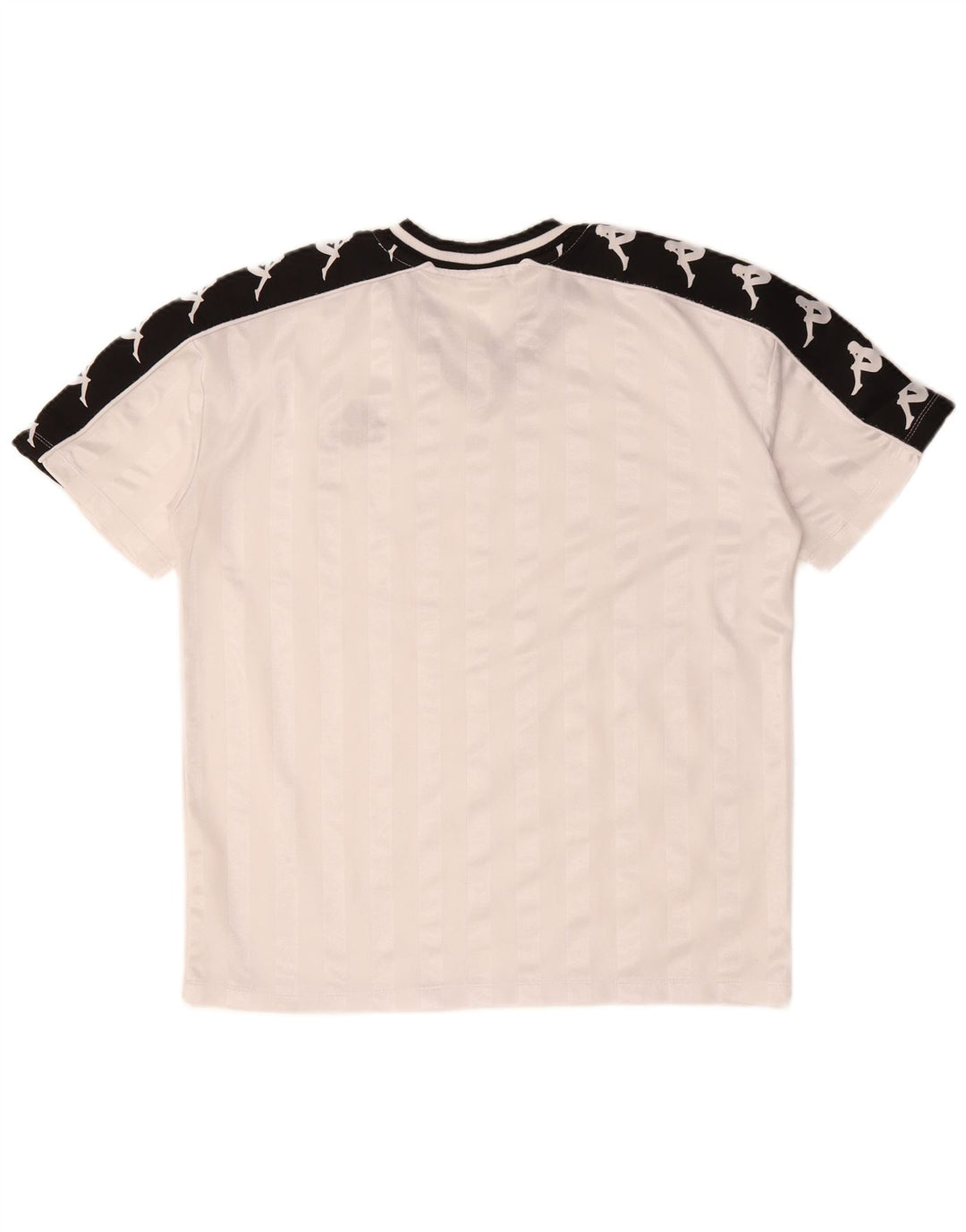 KAPPA Mens Graphic T-Shirt Top Medium White Colourblock Polyester