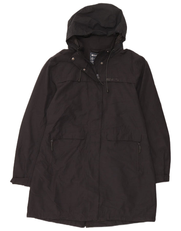 Mountain Warehouse Womens Hooded Parka Jacket UK 18 XL Black Cotton