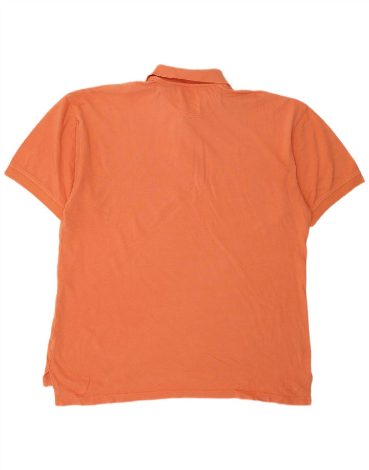 IZOD Mens Polo Shirt Large Orange Cotton