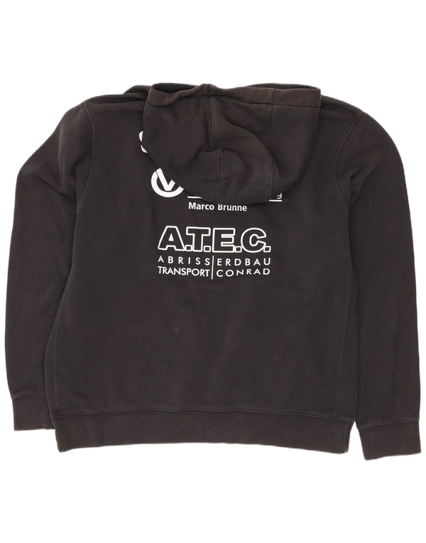 Nike Mens Graphic Hoodie Jumper Large Black Cotton