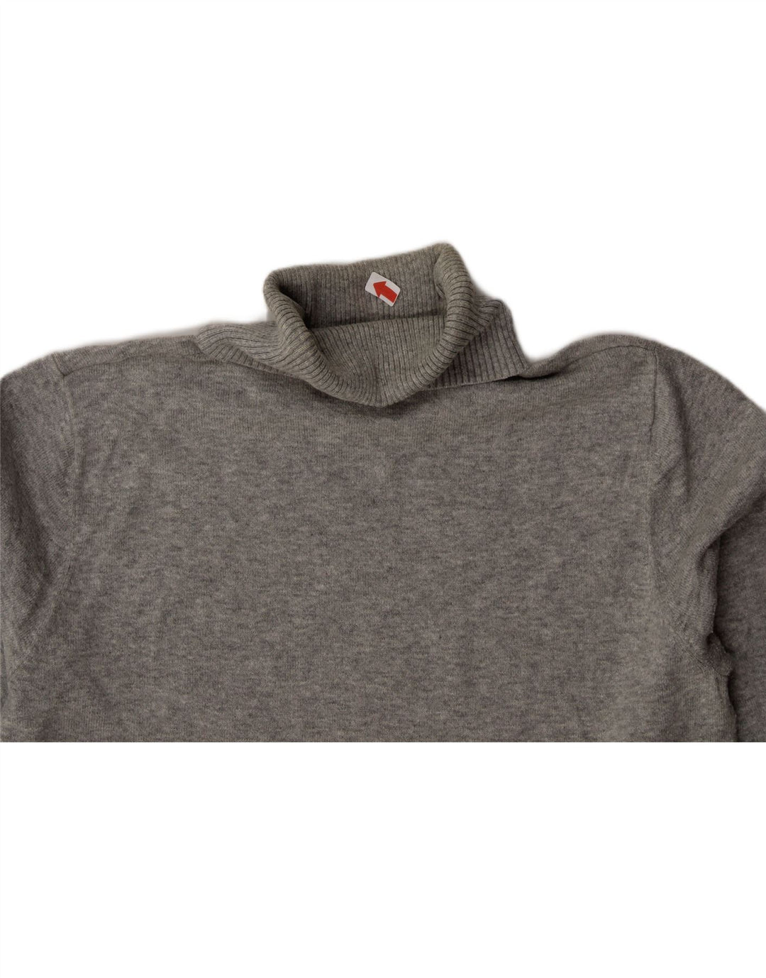 EDDIE BAUER Womens Roll Neck Jumper Sweater UK 12 Medium Grey Cotton Vintage Eddie Bauer and Second-Hand Eddie Bauer from Messina Hembry 