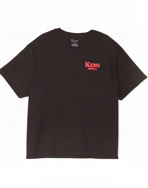 Champion Mens Graphic T-Shirt Top XL Black Cotton