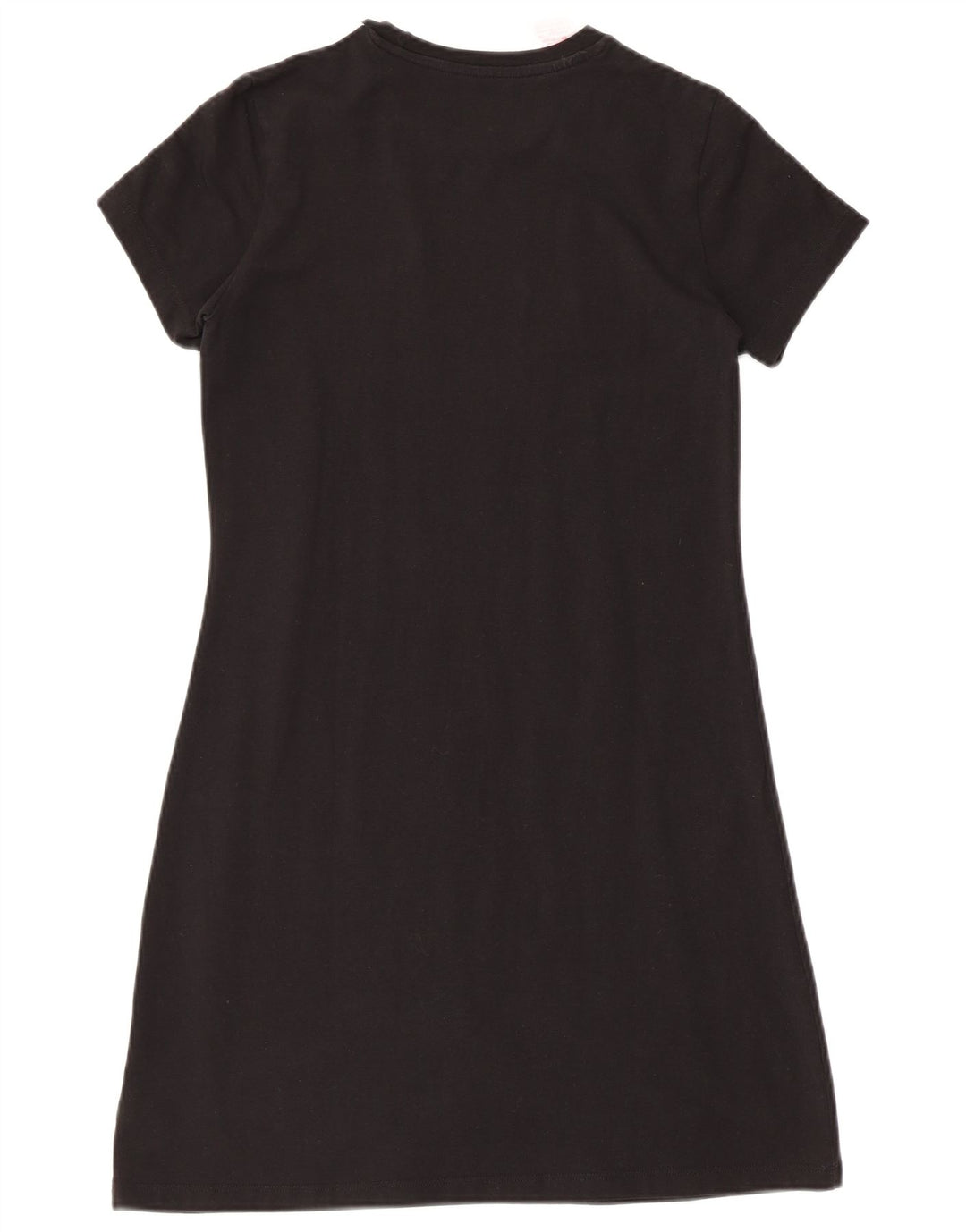 ADIDAS Girls Graphic T-Shirt Dress 13-14 Years Black Cotton