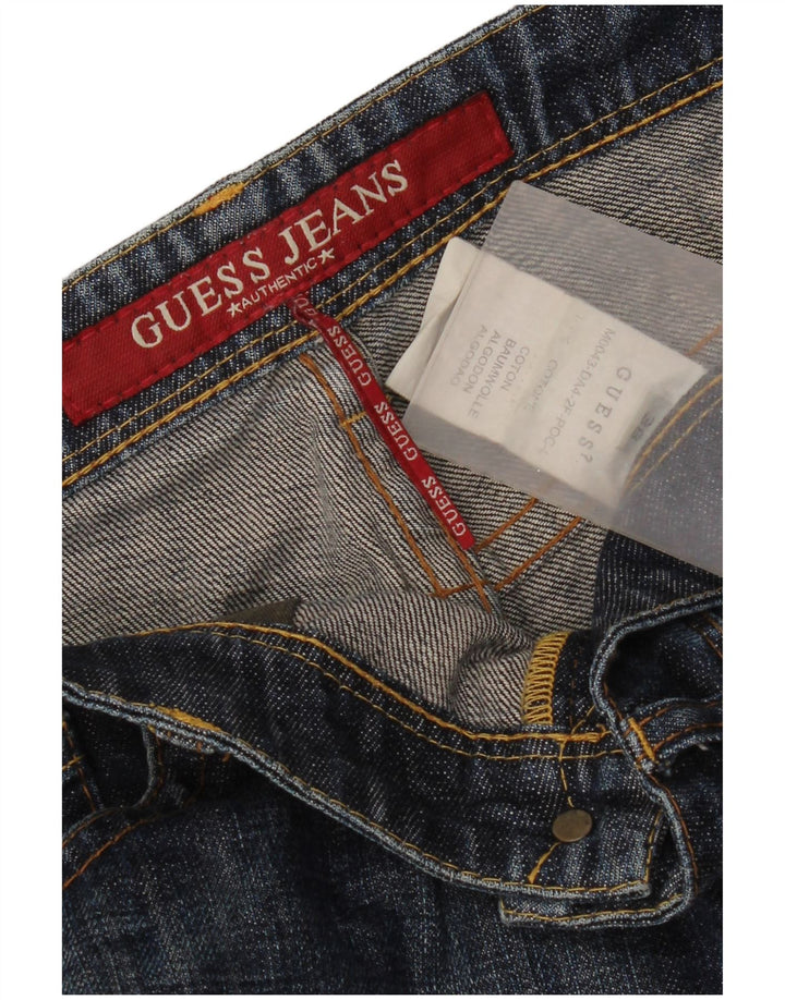 Guess Mens Straight Jeans W38 L34 Blue Cotton