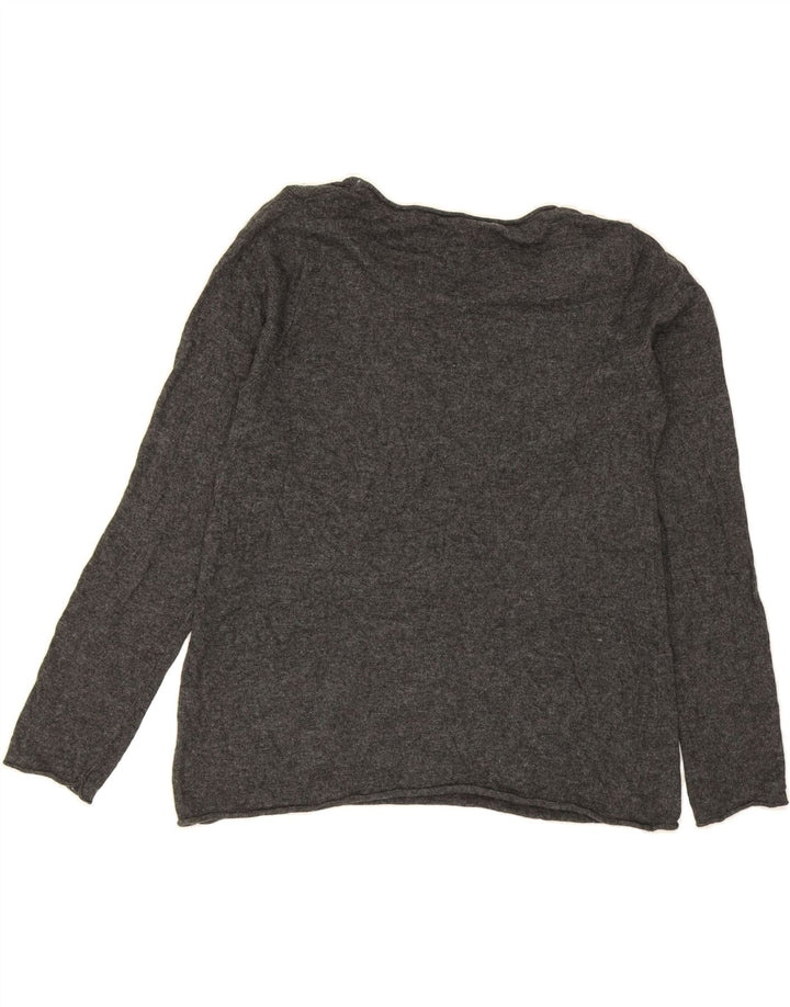 WHITE STUFF Womens Boat Neck Jumper Sweater UK 12 Medium Grey Viscose Vintage White Stuff and Second-Hand White Stuff from Messina Hembry 