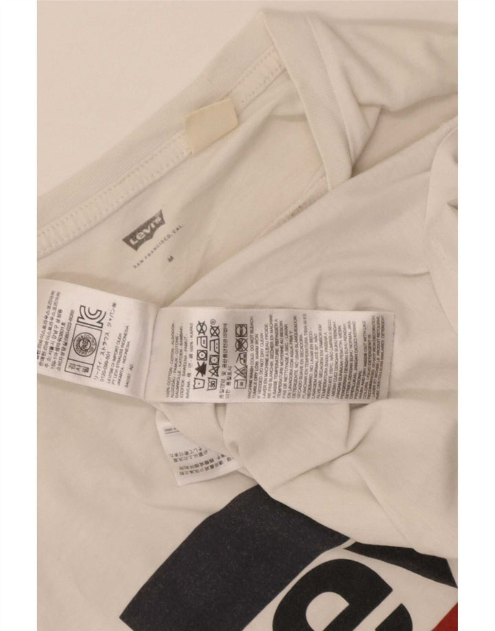 Levi's Mens Graphic T-Shirt Top Medium White Cotton