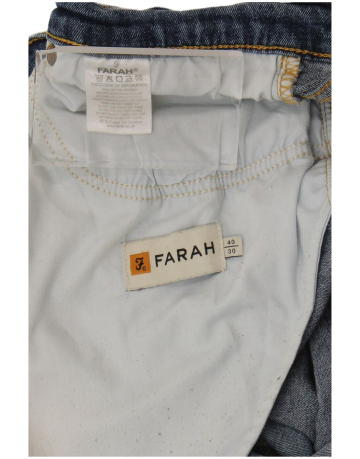Farah Mens Slim Jeans W40 L30 Blue Cotton