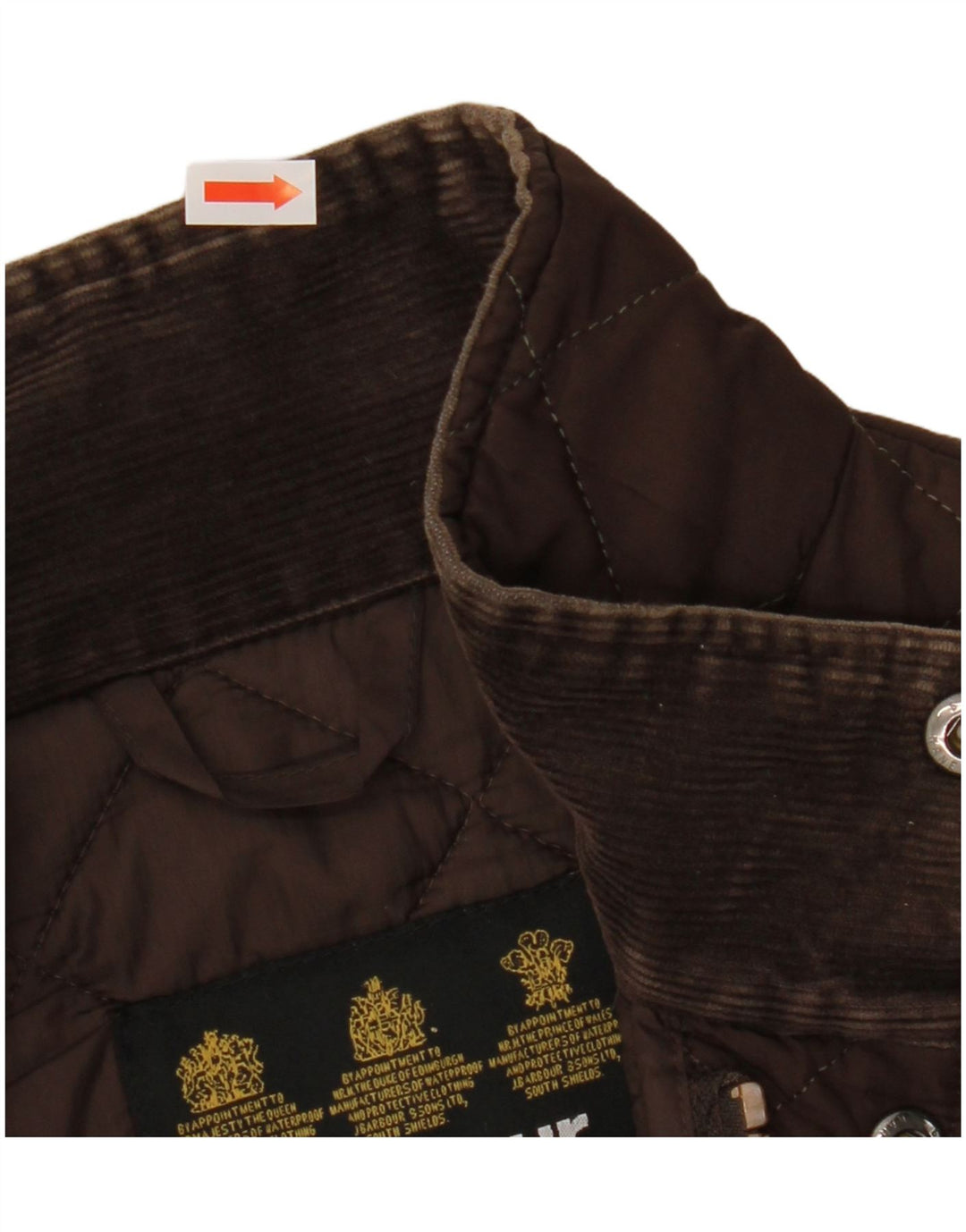BARBOUR Mens Quilted Jacket UK 40 Large Brown Polyester
