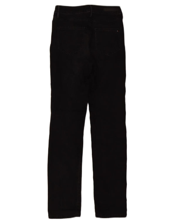 Tommy Hilfiger Womens Lisbon Slim Straight Jeans W27 L32 Black Cotton