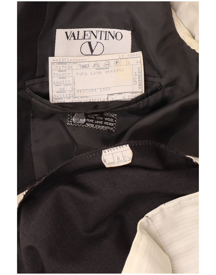 VALENTINO Mens Double Breasted 2 Piece Suit IT 50 Large W34 L30  Grey
