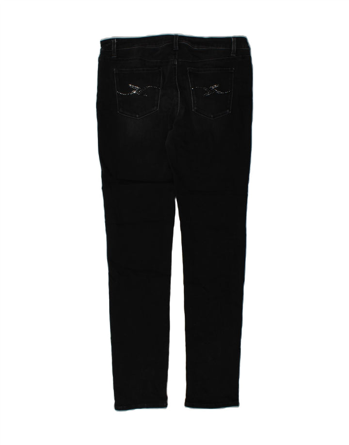 TRUSSARDI Womens Slim Jeans W34 L34 Black Vintage Trussardi and Second-Hand Trussardi from Messina Hembry 