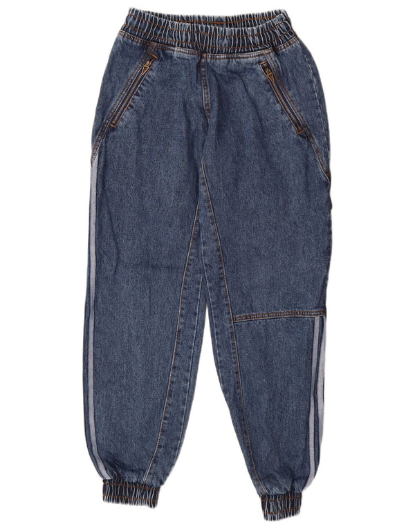 Adidas Womens Ivy Park Cargo Joggers Loose Jeans XS W25 L29 Blue Cotton