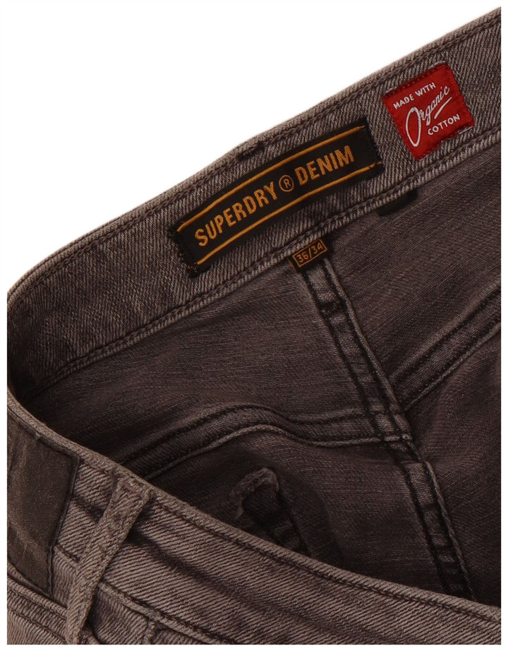 Superdry Mens Skinny Jeans W36 L34 Grey Cotton