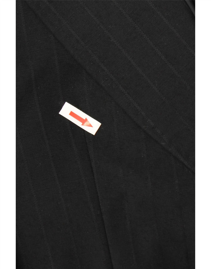 Vintage Mens 2 Button Blazer Jacket UK 36 Small Black Striped