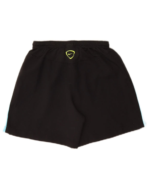 NIKE Boys Dri Fit Sport Shorts 8-9 Years Small Black Colourblock Polyester