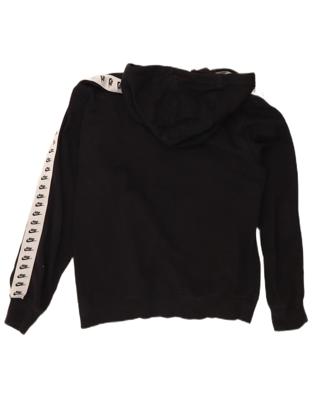 NIKE Mens Graphic Hoodie Jumper Medium Black Cotton