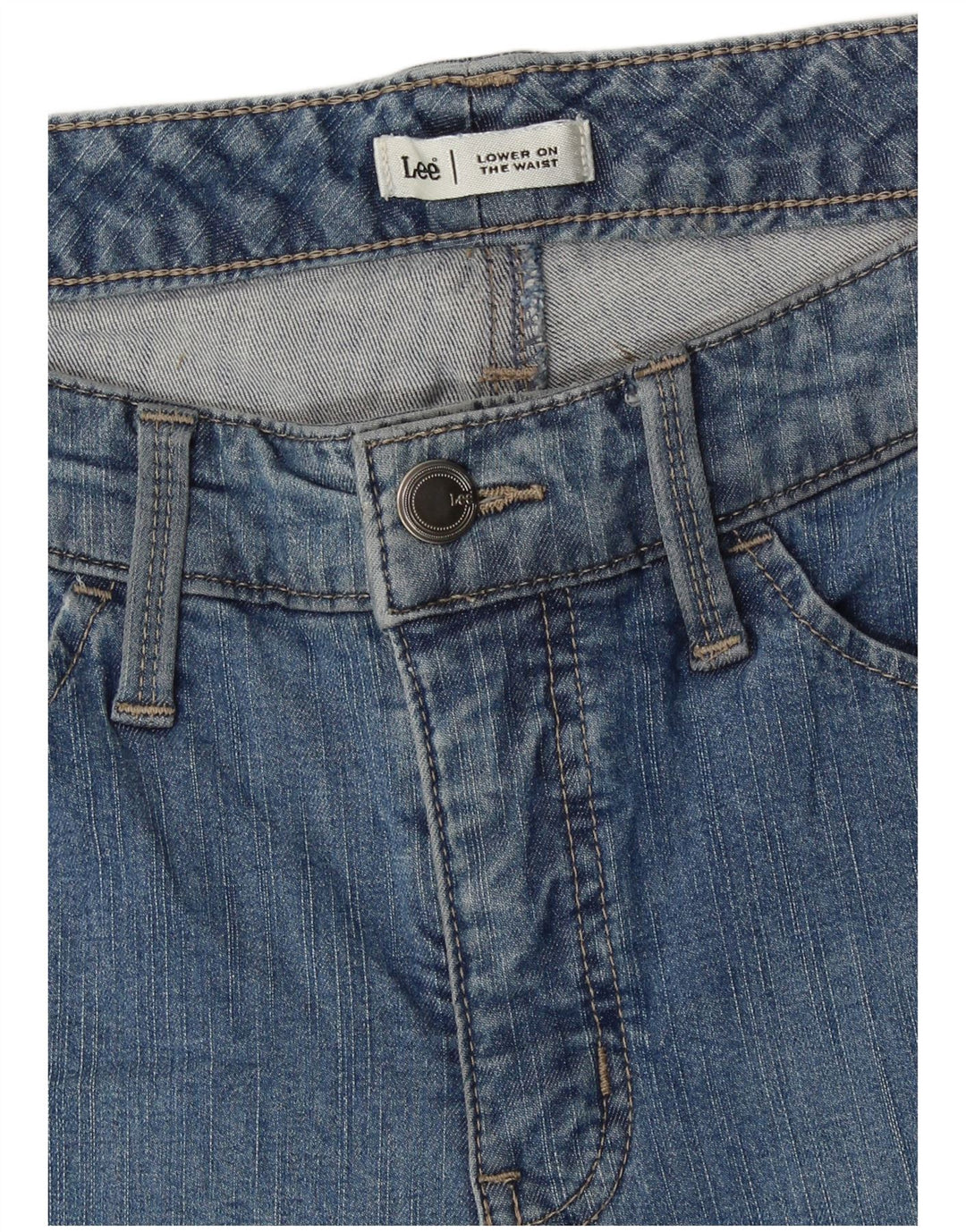 LEE Womens Low Waist Capri Jeans W30 L17  Blue