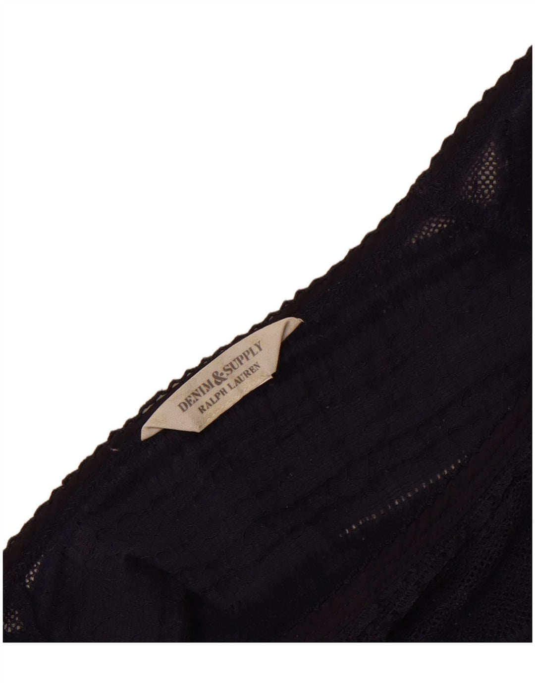 Ralph Lauren Womens Crop Blouse Top UK 12 Medium Navy Blue