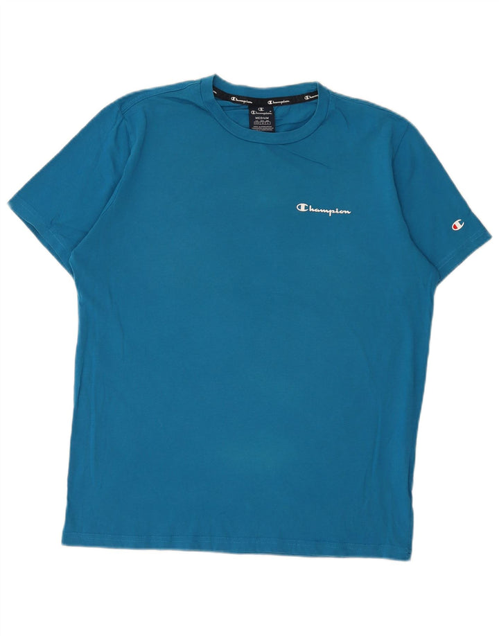 CHAMPION Mens T-Shirt Top Medium Blue Cotton